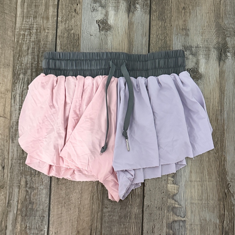 Katie J NYC Girls Farrah Shorts- Pink & Lavender